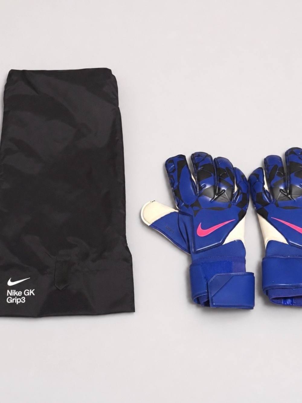 Nike GK Vapor Grip3 Soccer Goalkeeper Gloves Blue White Pink Size 8 HQ0304-458